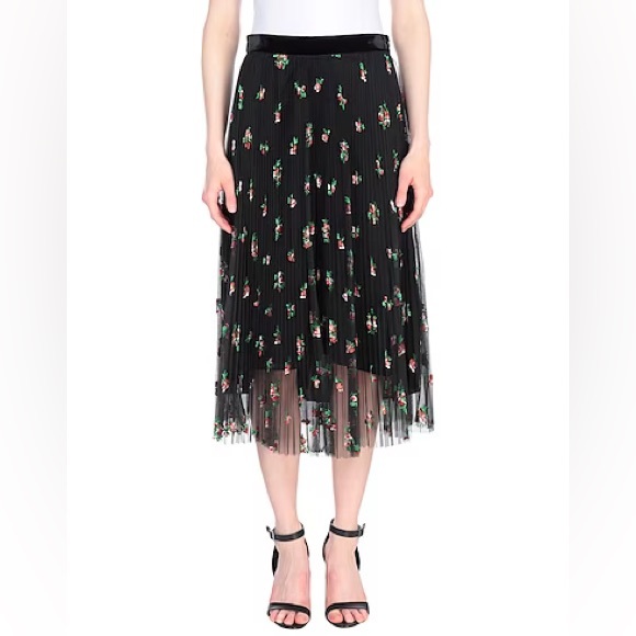NWOT Philosophy di Lorenzo Serafini black floral midi skirt - Picture 1 of 9